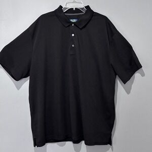 Ben Hogan Polo Shirt Mens 3XL Black Polyester Performance Golf Textured Classic